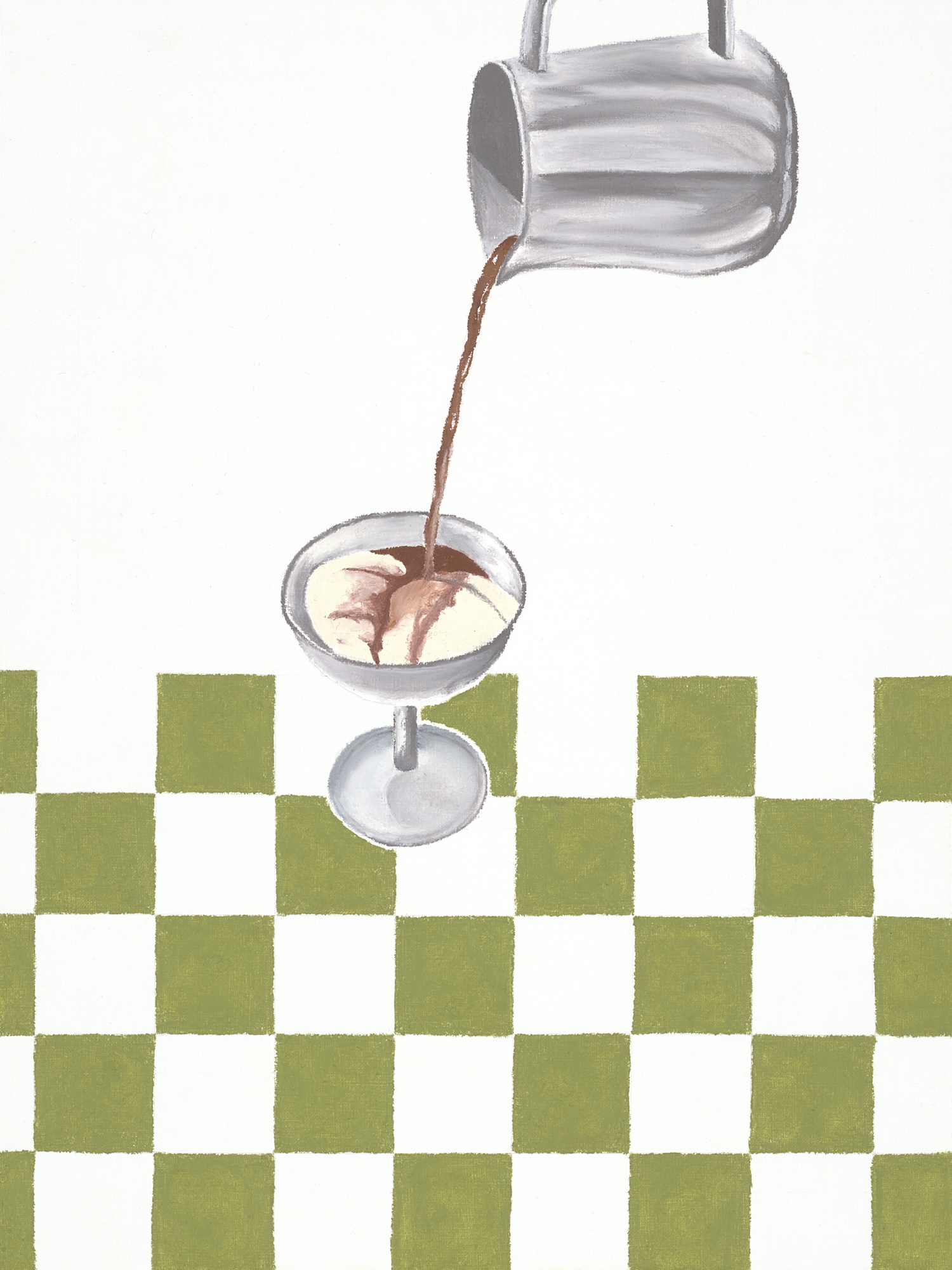 Ölpastellbild Affogato von Laura Nederkorn