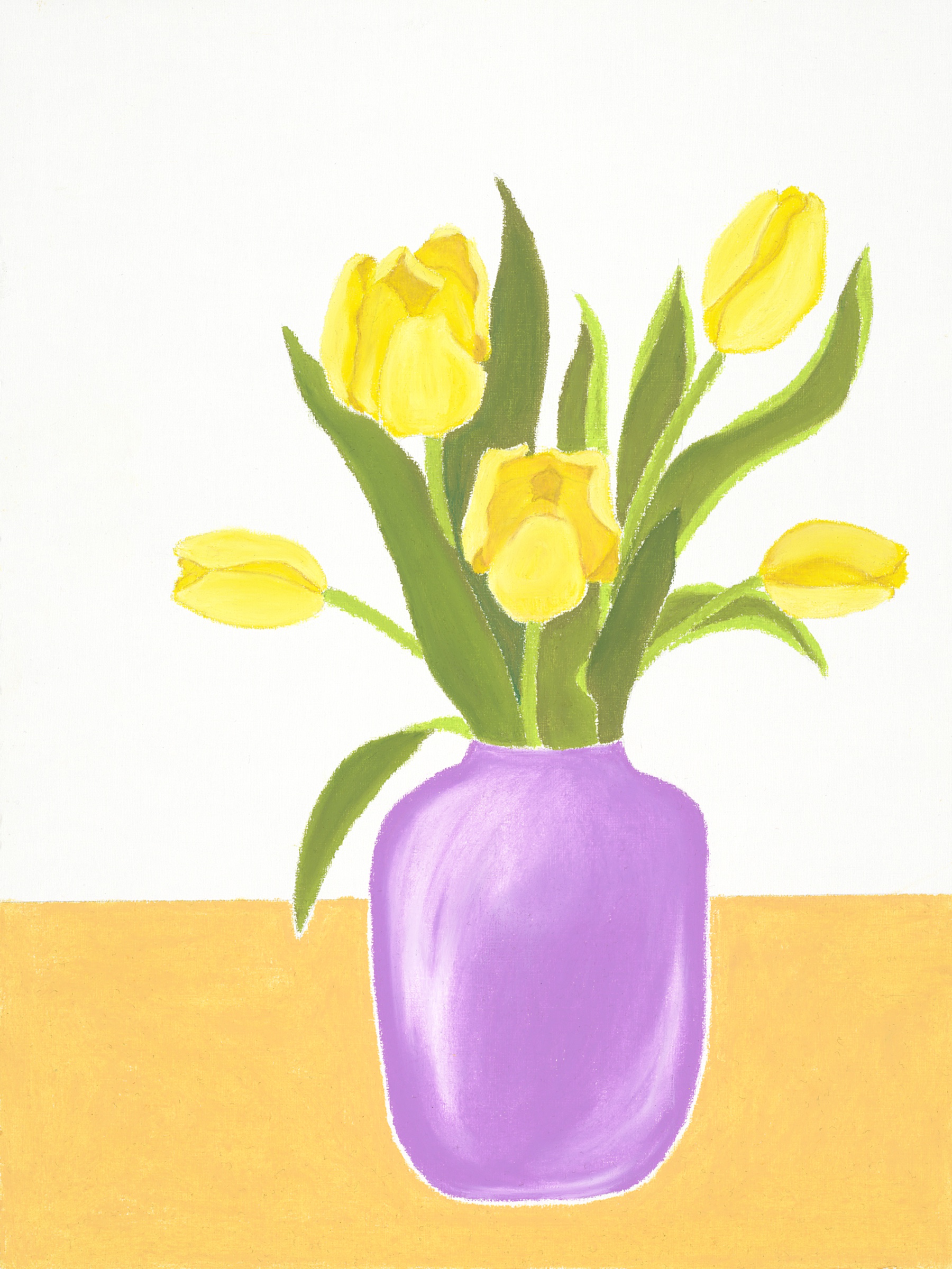 Ölpastellbild Tulpen von Laura Nederkorn